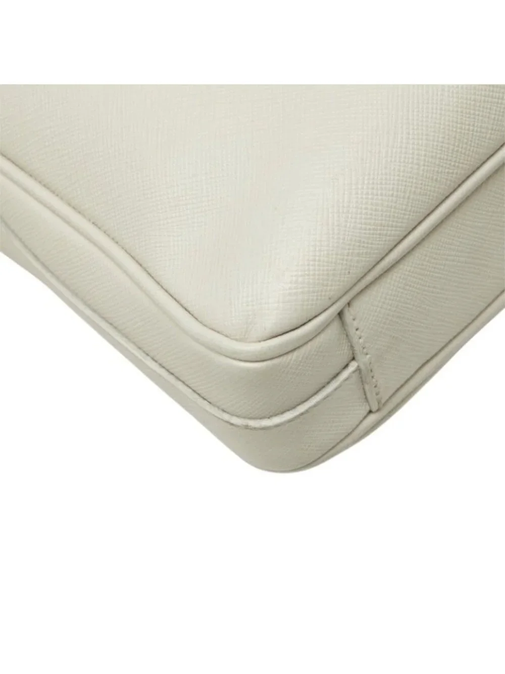 Prada Handbag Business Briefcase White Saffiano Leather
